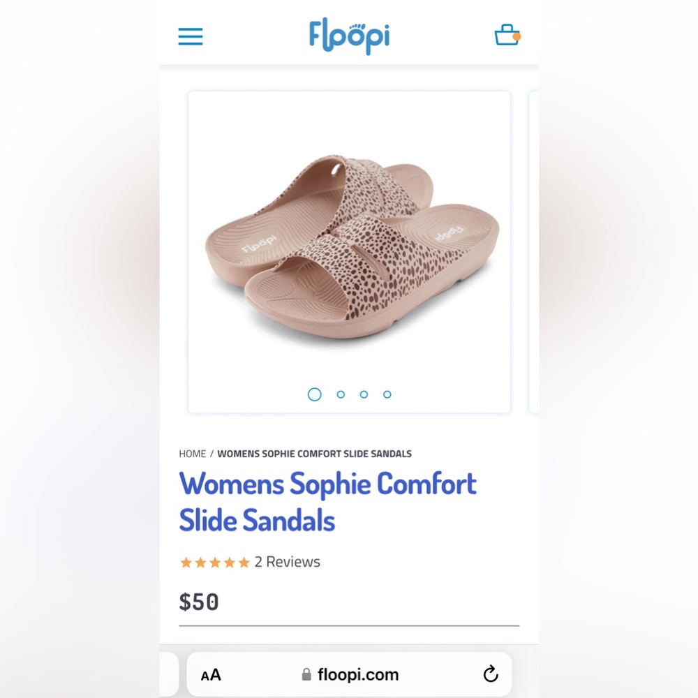 Floopi slide sandals NWT animal print size 6